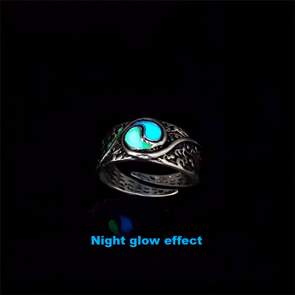 Wholesale  retro luminous open ring