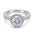 Wholesale  1 karat  Diamond Ring S925 Silver Ring