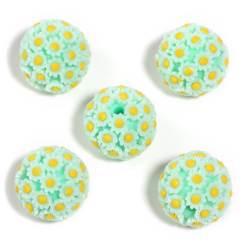 Wholesale 10PCS DIY Acrylic Flower Ball Balls ACC-BDS-LinG001