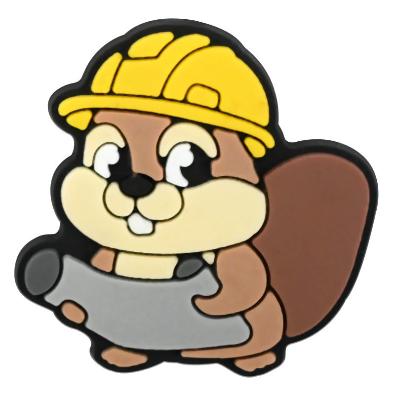 Wholesale Random 100pcs Cute cartoon animal series PVC Soft Rubber Shoe Buckle Decoration