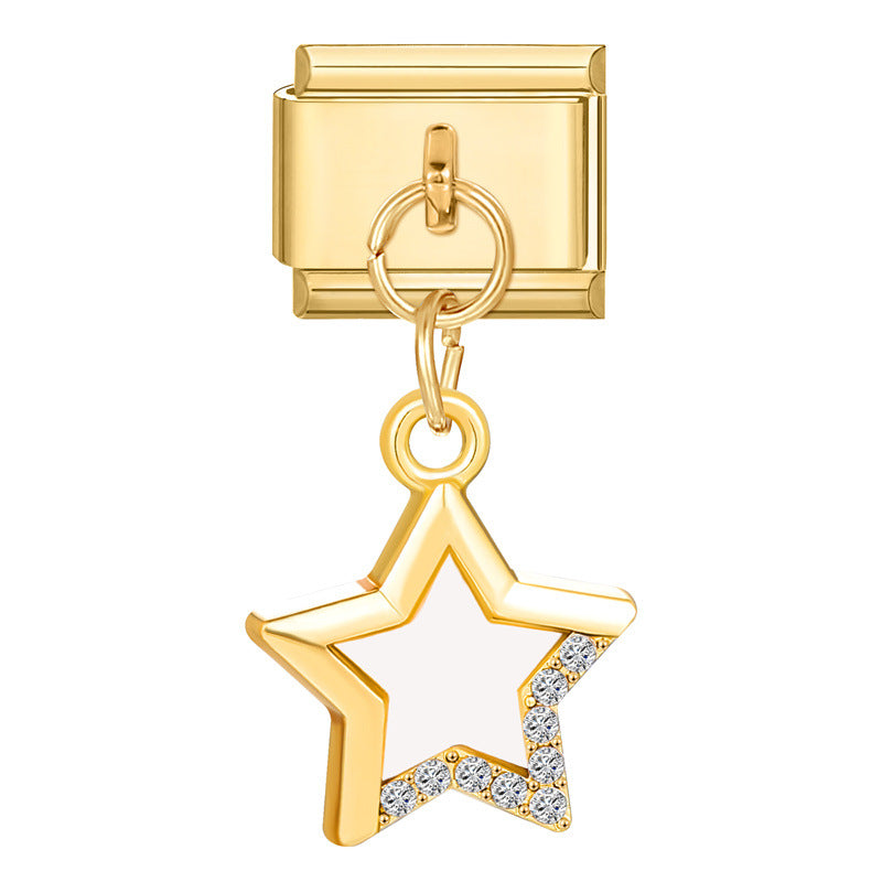 Wholesale Italian Charm Bracelet 9mm DIY Splicing Creative Pendant Stainless Steel Composable Bracelet