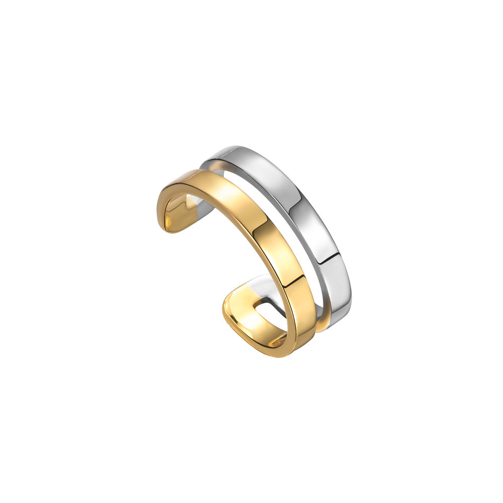 Anello semplice di senso di nicchia freddo per coppie all'ingrosso all-match