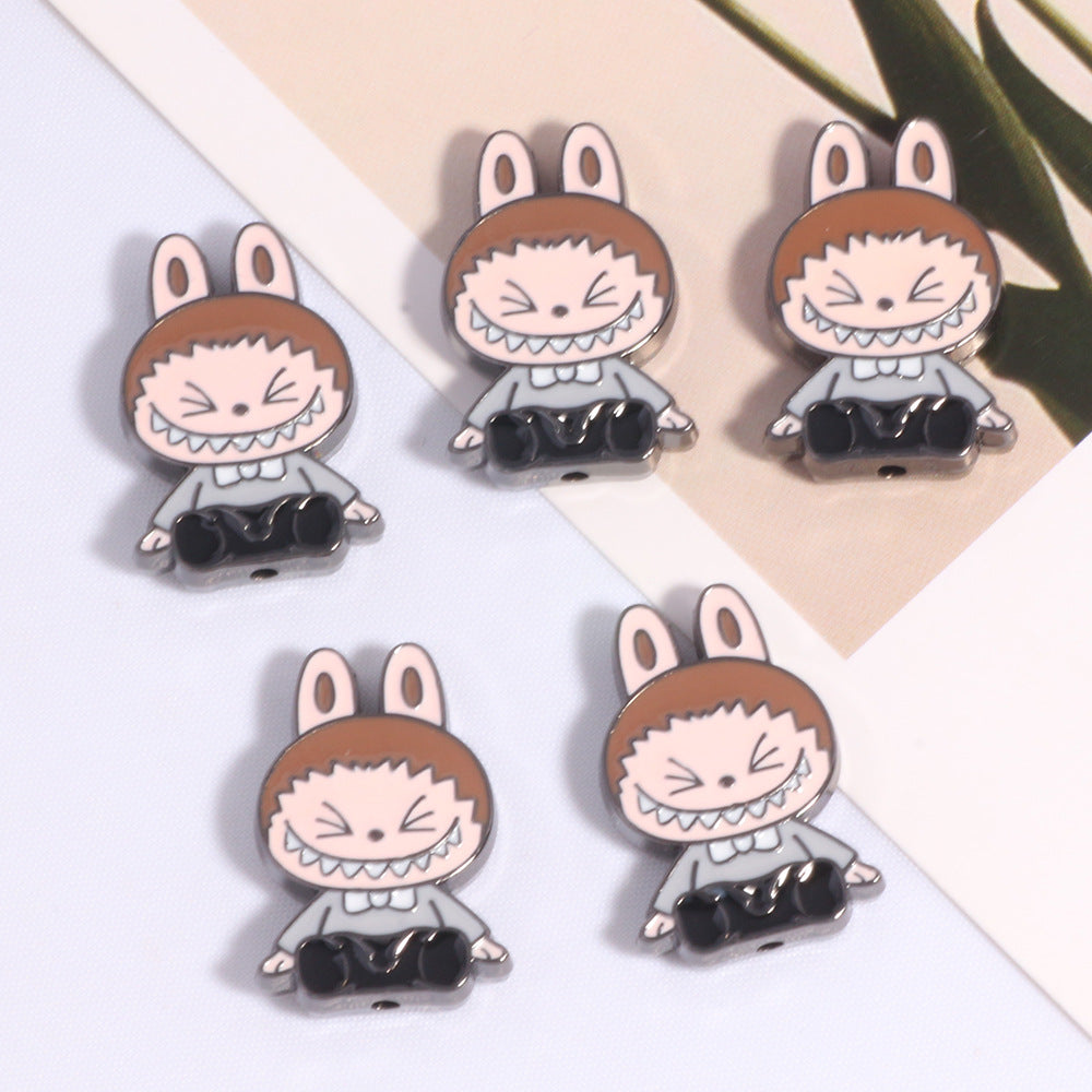 Wholesale 10pcs Alloy Cute Cartoon Beads DIY Bead Accessories