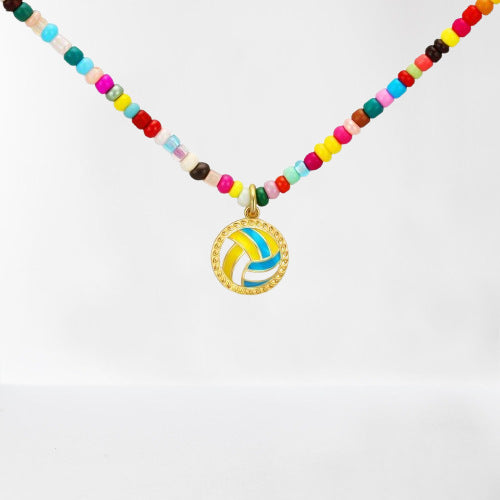 Wholesale Love Basketball Necklace Sports Style Rugby Volleyball Baseball Necklace