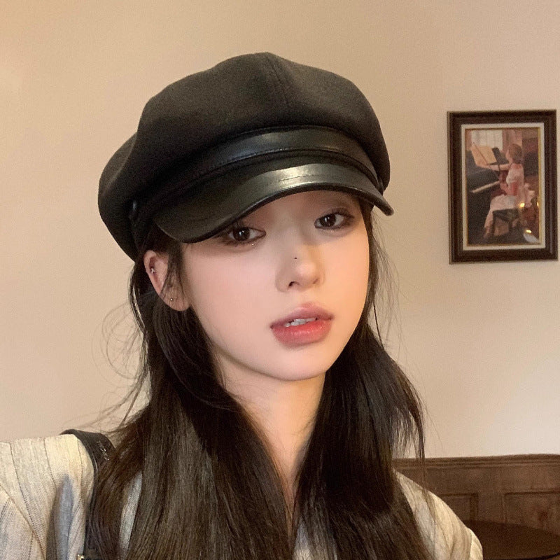 Wholesale wool octagonal hat beret