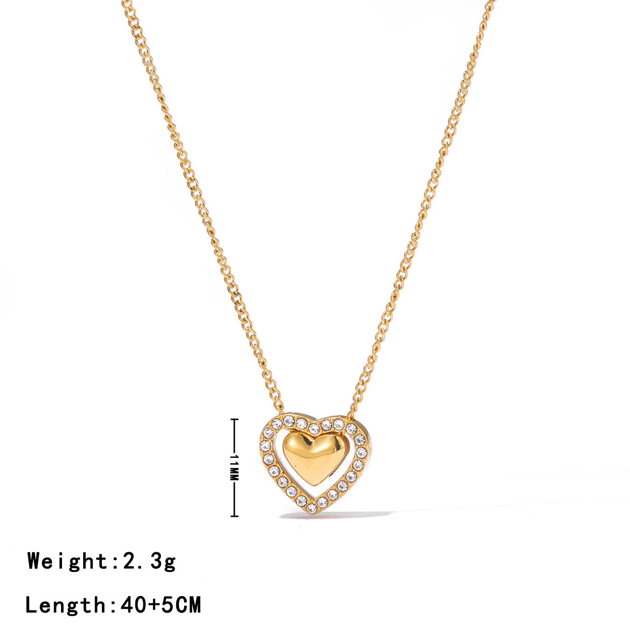 Wholesale Titanium Steel heart choker necklace