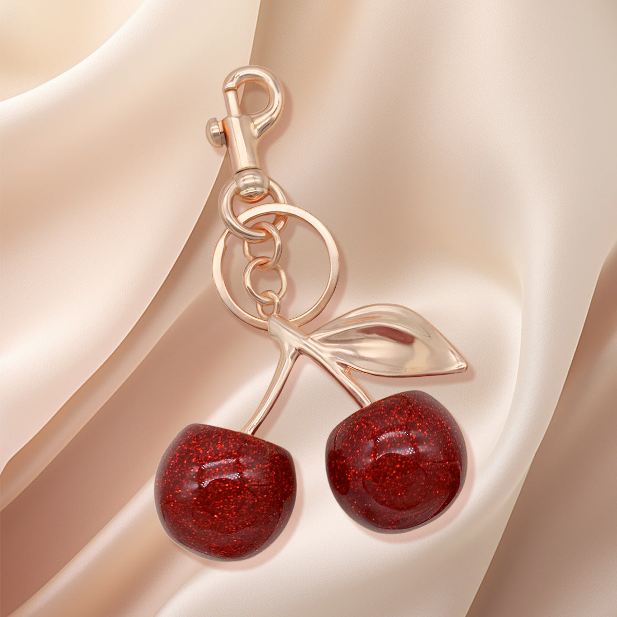 Wholesale Cherry Fruit Bag Pendant Cherry Keychain