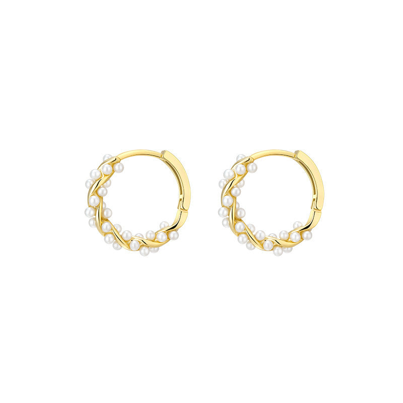 Wholesale S925 Sterling Silver Beads Ear Hoop Earrings