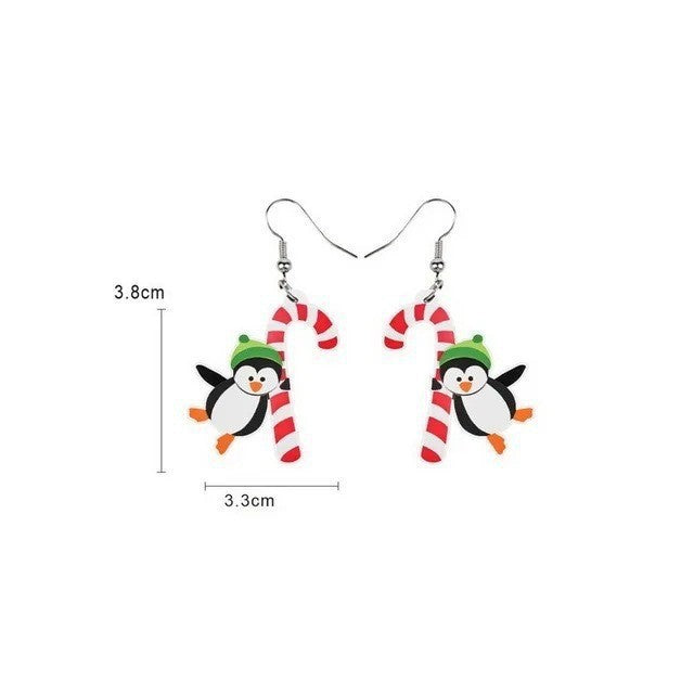 Wholesale 5pcs Christmas Acrylic Cute Earrings