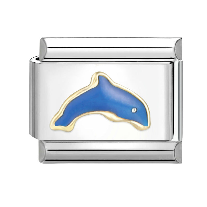 Wholesale Italian Charm Bracelet 9mm DIY Splicing Cute Creative Titanium Steel Composable Bracelet