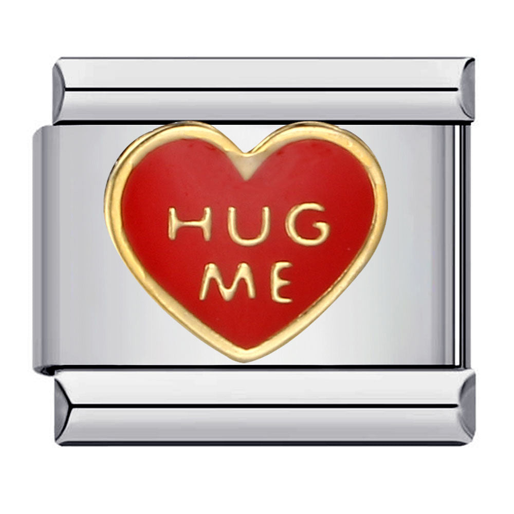 Wholesale Italian Charm Bracelet 9mm DIY Splicing Removable Red Heart Stainless Steel Composable Bracelet