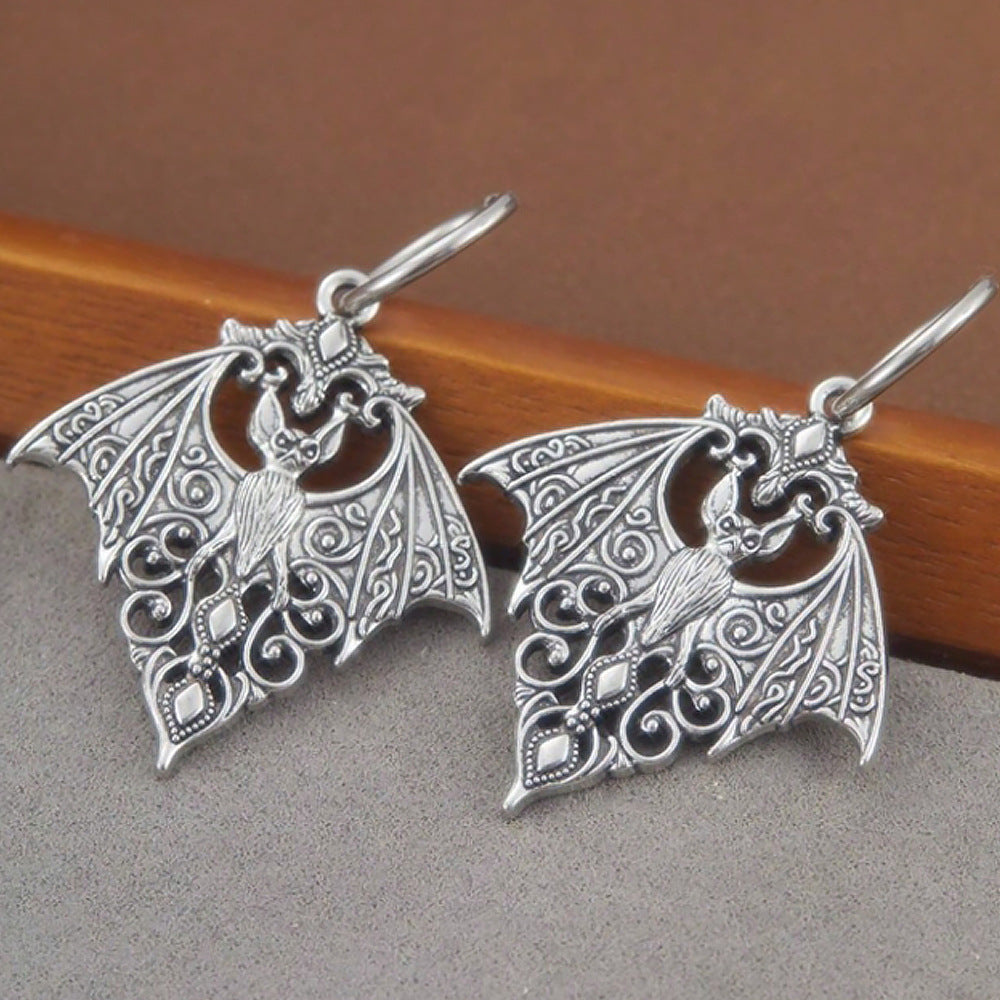 Wholesale Vintage Bat Ear Cuff Gothic Dark Style Silver Metal Fashion Accessory for