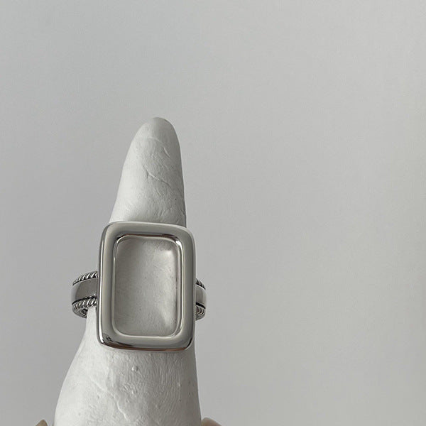 Wholesale S925 Silver Geometric Hollow Ring