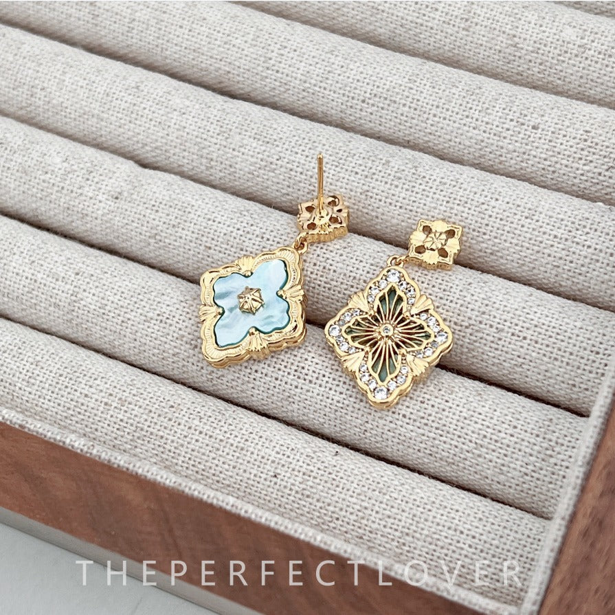 Wholesale Vintage Double Sided Shell Earrings ACC-ES-ZhiRui005