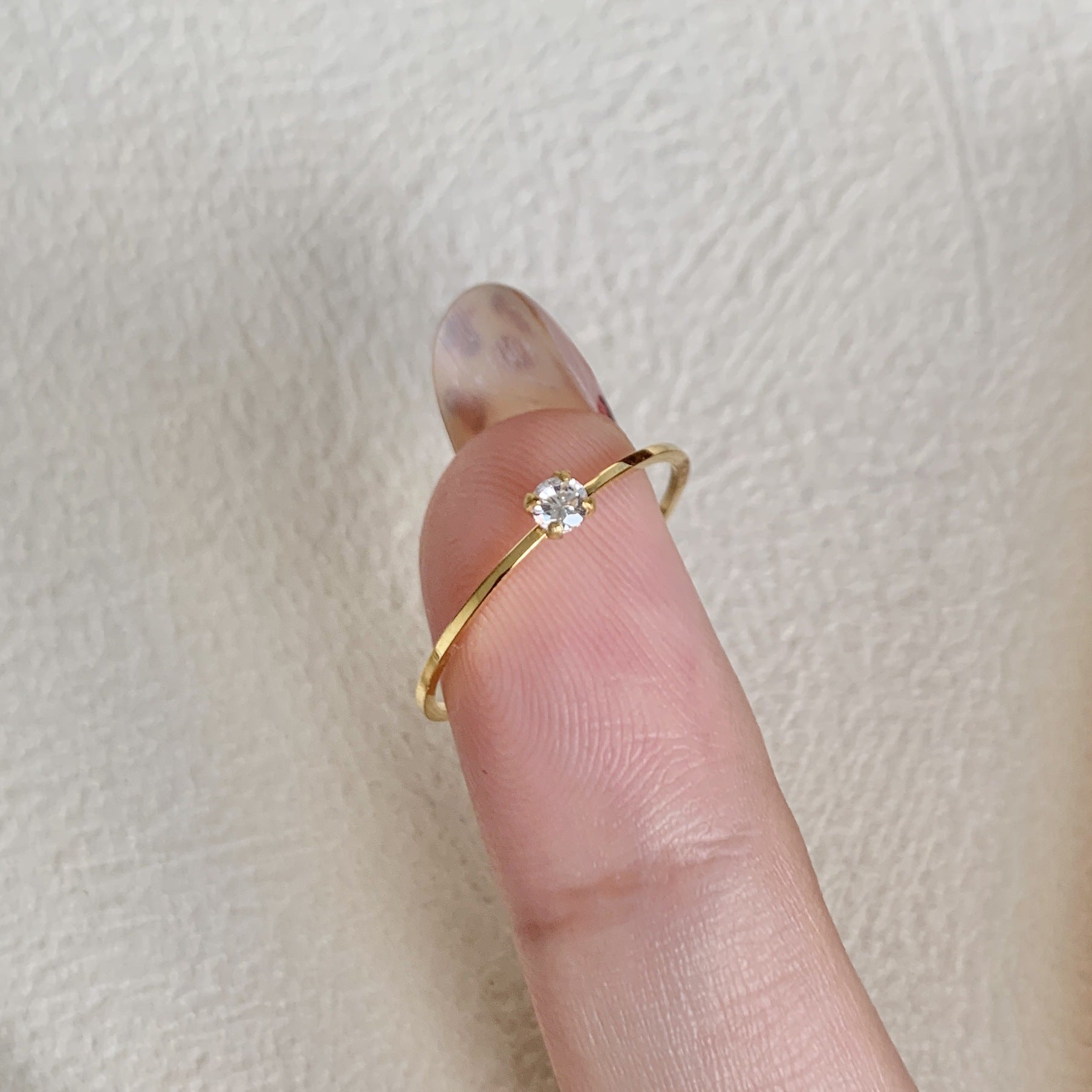 Wholesale Chic Titanium Steel Zircon Stackable Ring Simple Polished Plating Everyday Fashion Accessory