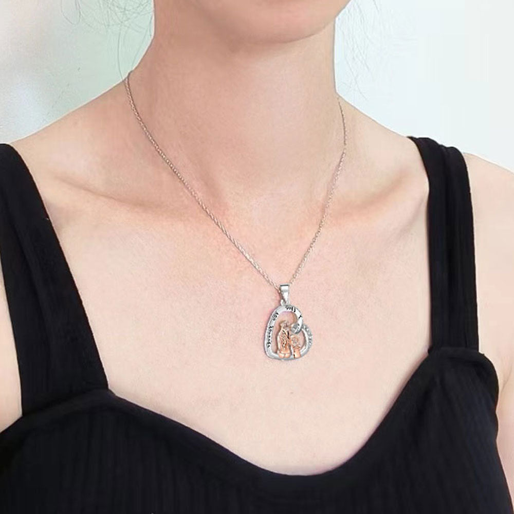 Wholesale MAMA Mother's Day Necklace Two Color Electroplated Clavicle Chain Choker Necklace ACC-NE-YJY002