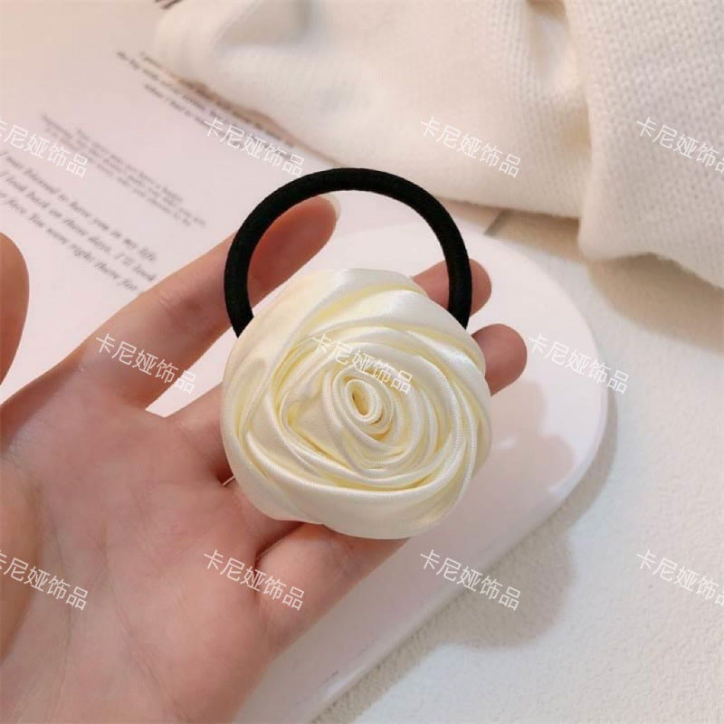 Wholesale Rose Satin Hair Tie