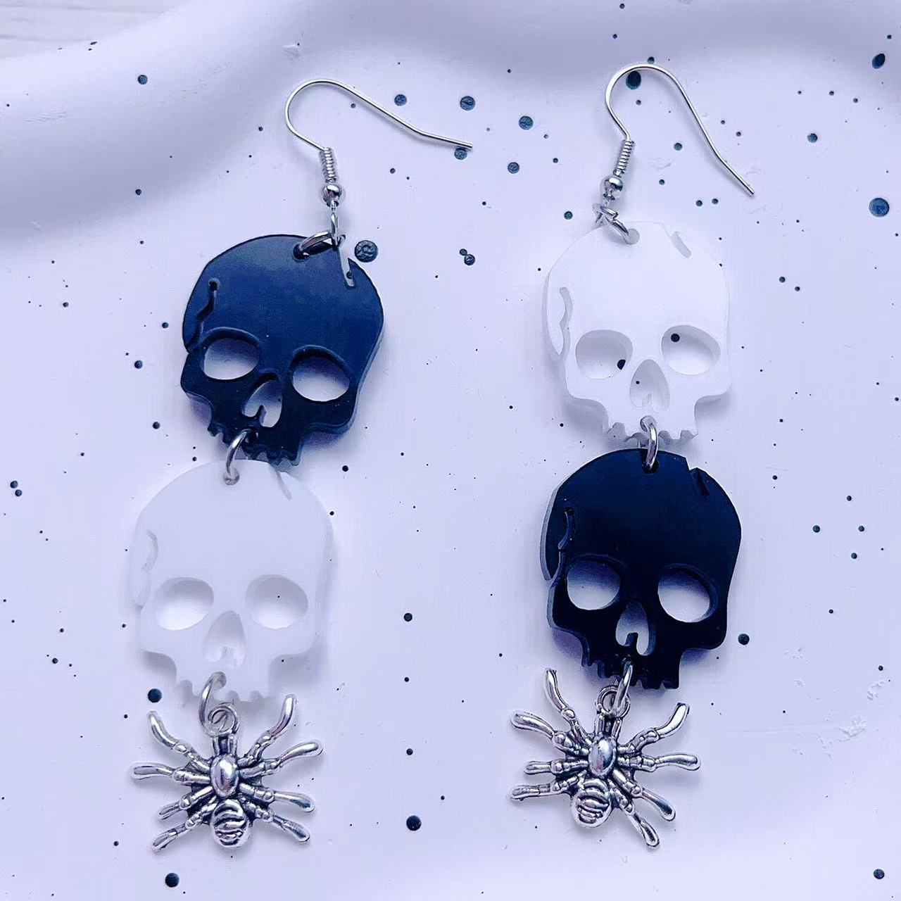 Wholesale Halloween Earrings Pumpkin Skull Spider Earrings