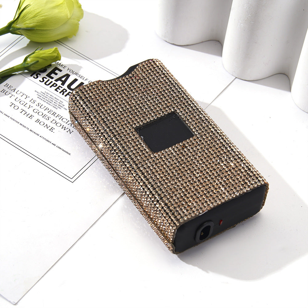 Wholesale colorful rhinestone flashlight plastic keychain ACCVIP-KC-ZhiYa010