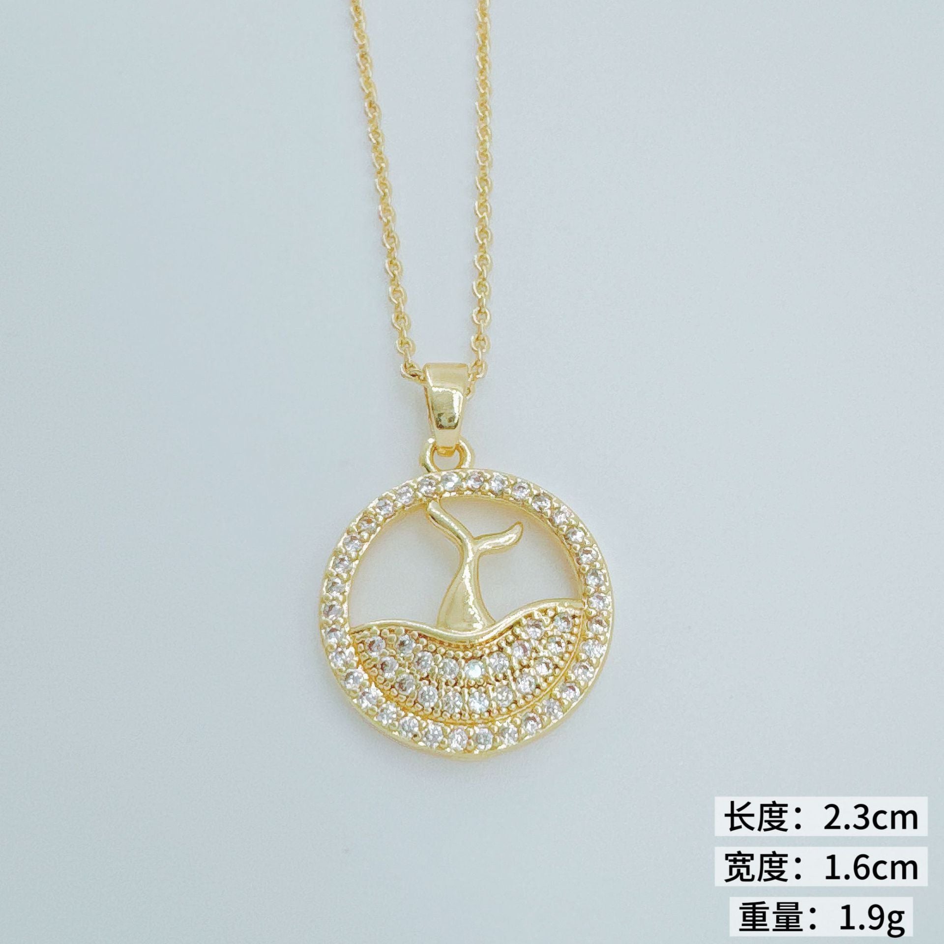 Wholesale Copper Electroplated Sea Life Pendant Necklace European American Style Fashion Accessory for Women
