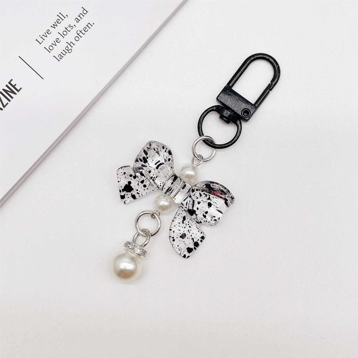 Wholesale Candy Colored Bowknot Texture Keychain Bag Charm Phone Accessory Gift
