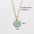 Wholesale  Stainless steel Colorful Facet Natural Stone Light Luxury Women's Necklace