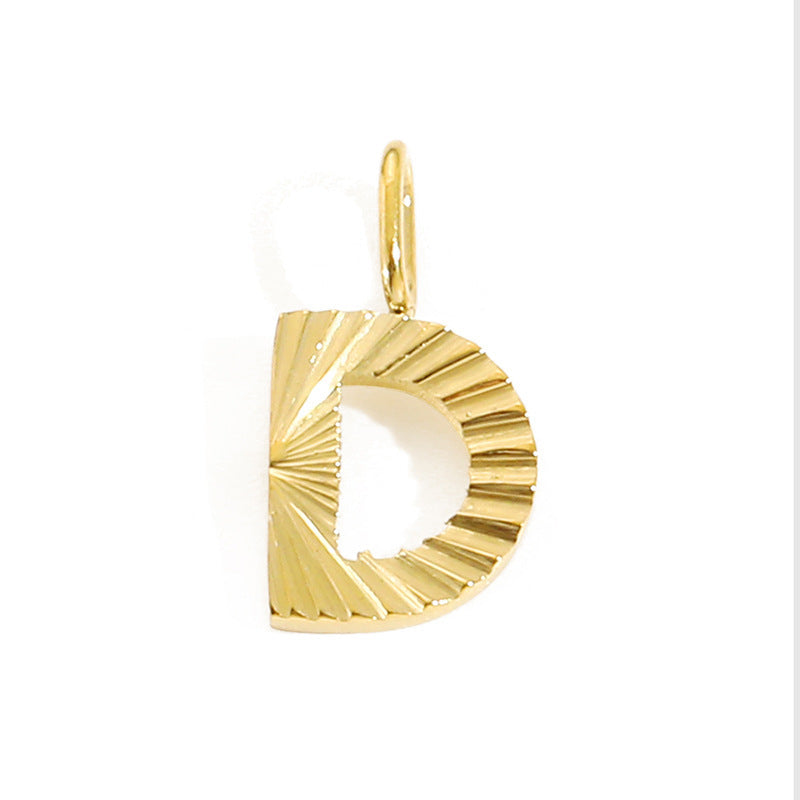 Wholesale 26 English letters stainless steel pendant