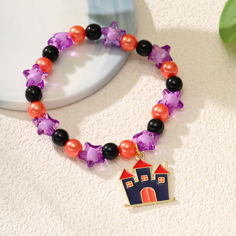 Wholesale  Handmade Beaded Bracelet Pumpkin Ghost Bracelet