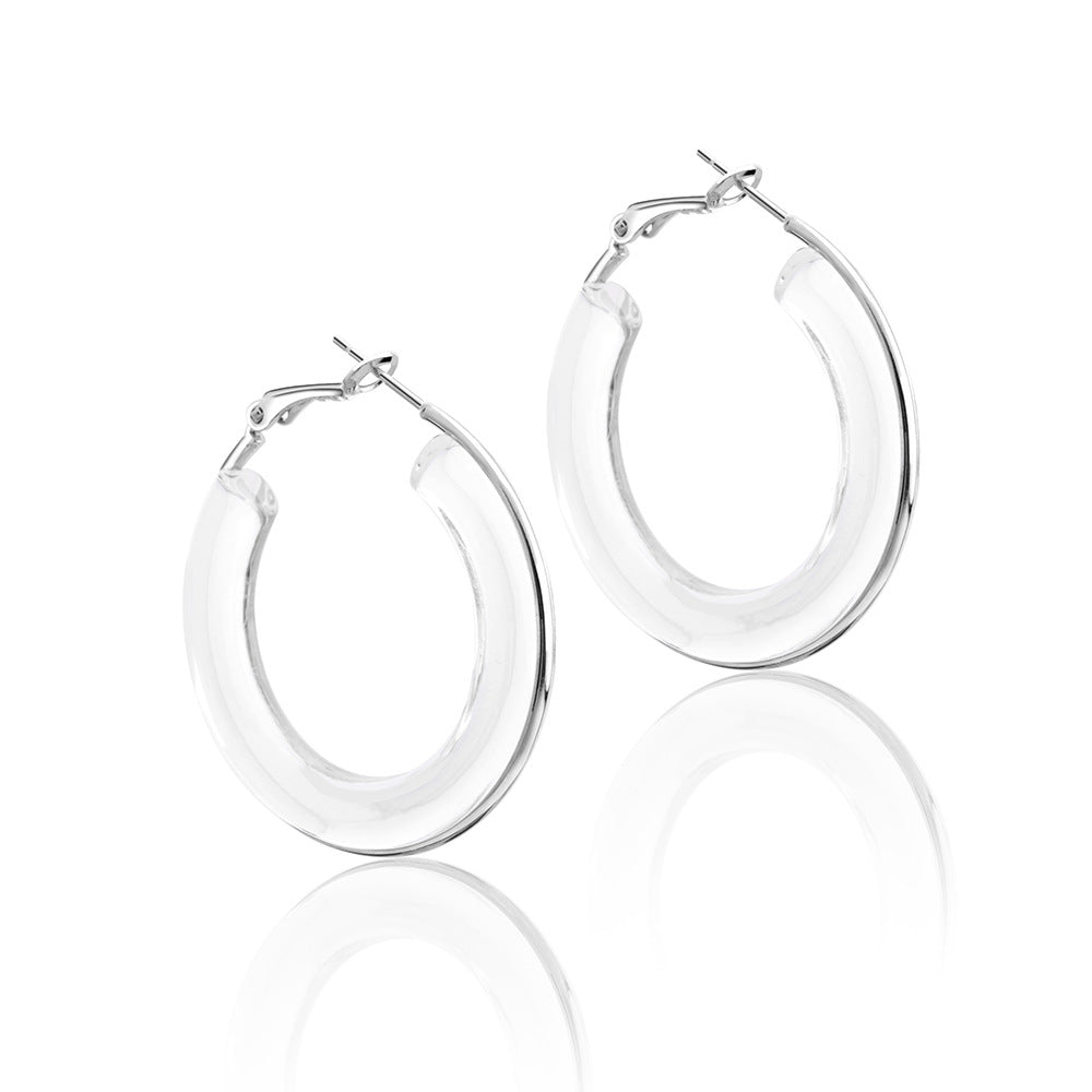 Wholesale Transparent Resin Exaggerated Personalized Earrings