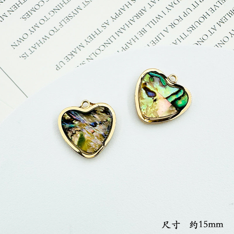 Wholesale Trendy Geometric Shell Pendant Copper Electroplated DIY Jewelry Accessory For Layering Necklaces Boutique Resale
