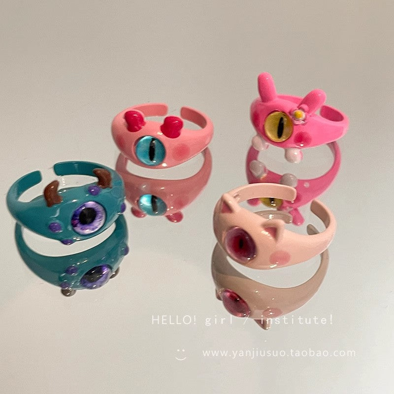 Wholesale Pink  Cute Monster Ring