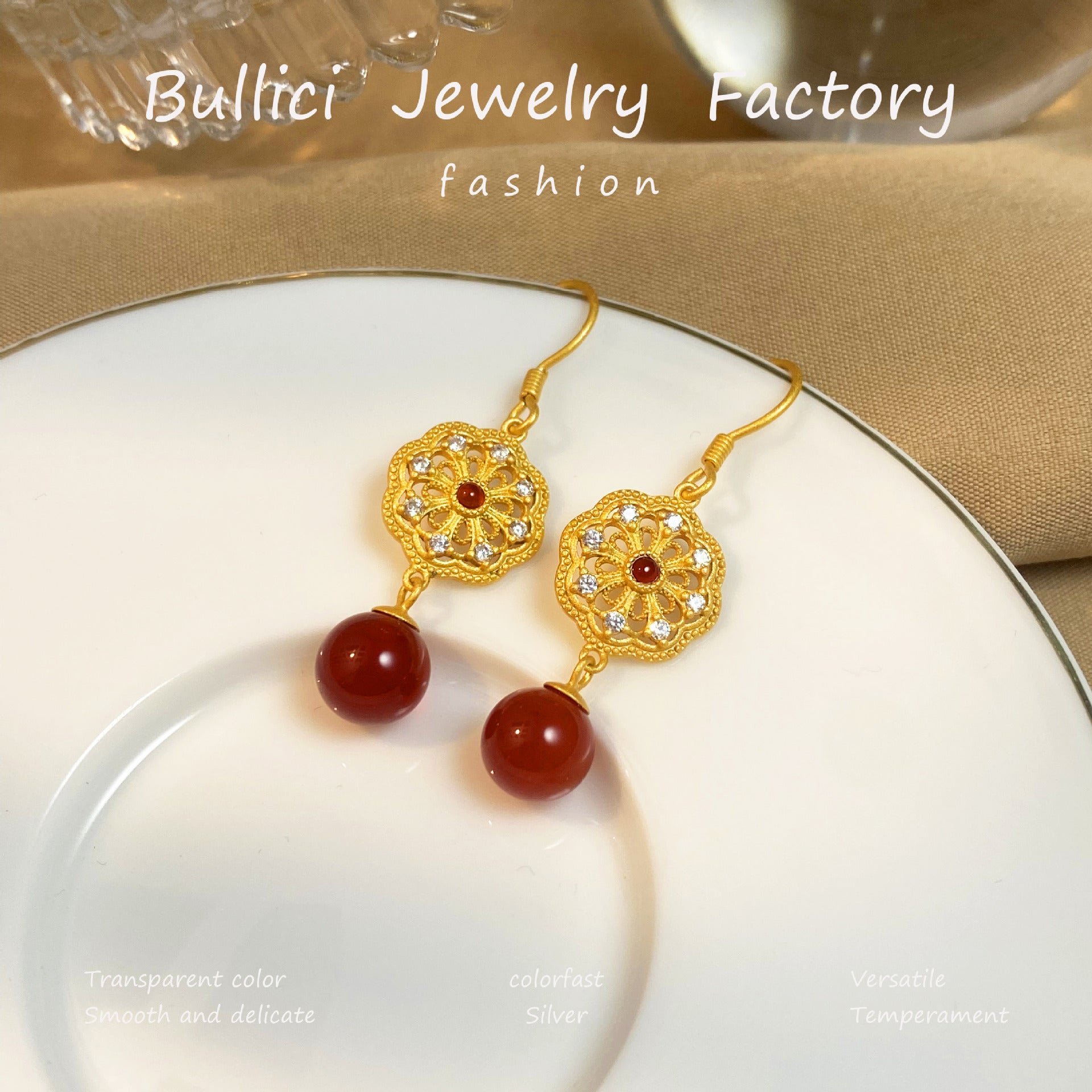 Wholesale Shake Tone s925 Pure Silver Ear Hook Earrings