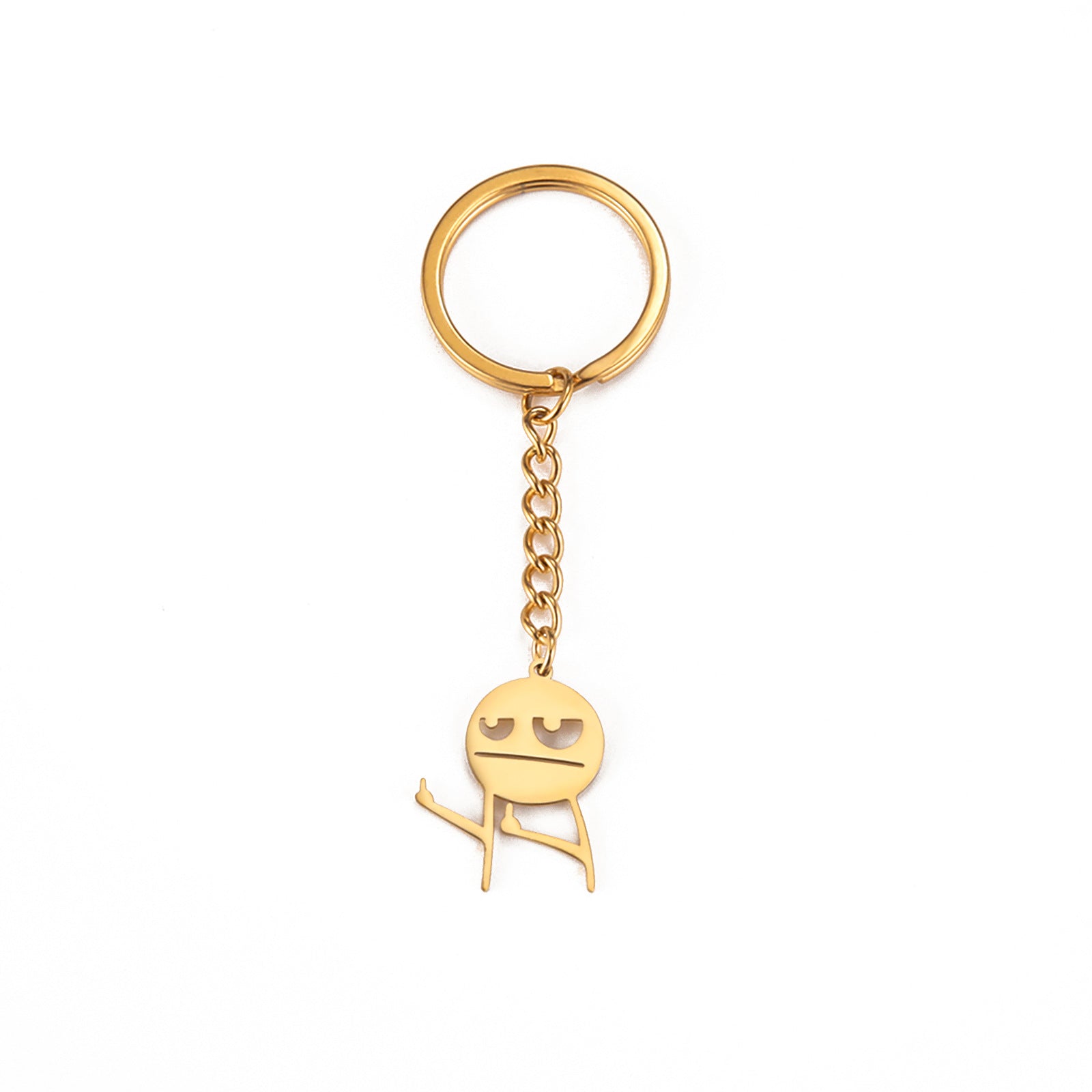Wholesale stainless steel stick figure sticker pendant keychain