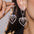 Wholesale Independence Day Exaggerated Long Tassel Love Earrings