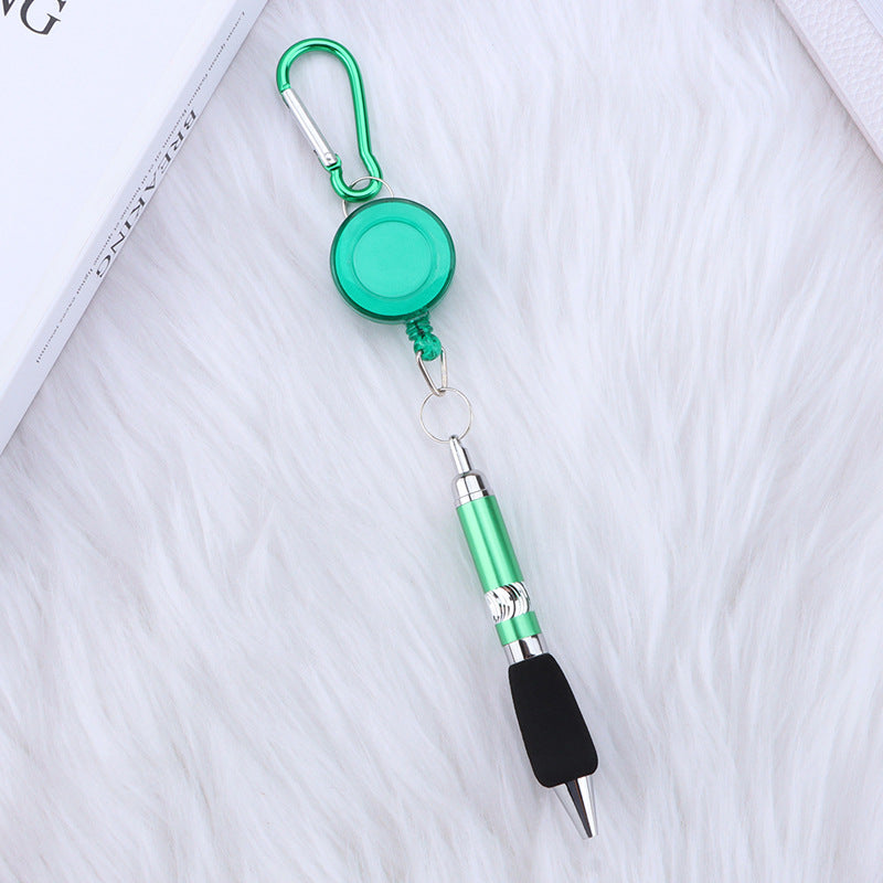 Wholesale Metal Stretch Easy To Pull Buckle Pull Line Mountaineering Keychain Ballpoint Pen ACC-PN-JinBN024