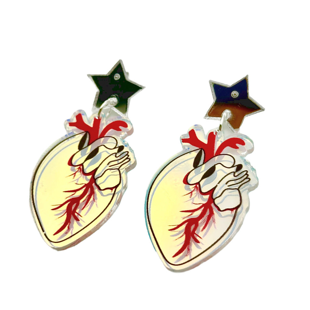 Wholesale Halloween Skull Ghost Acrylic Earrings ACC-ES-Weiw004