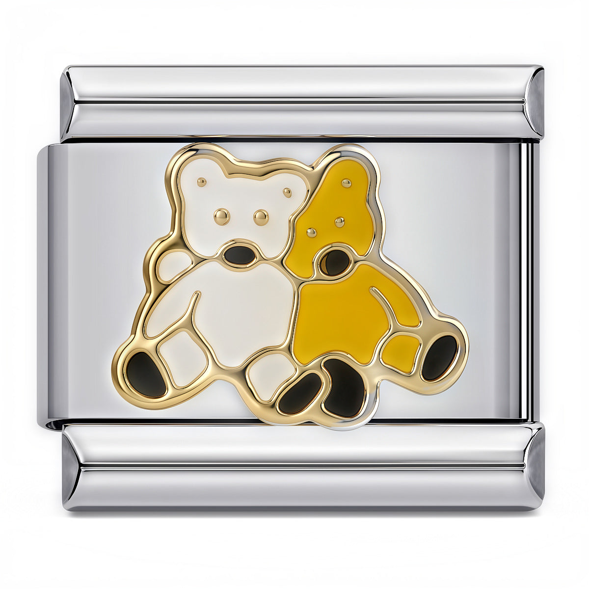 Wholesale Stainless Steel Bear Pattern DIY Elastic Bracelet - Trendy Jewelry Accessory