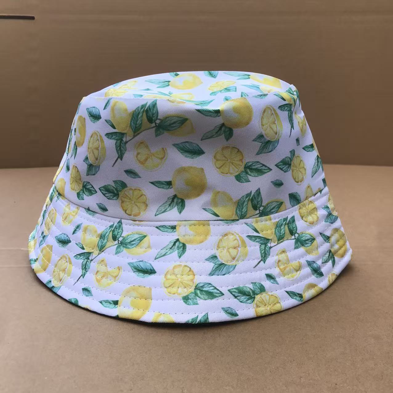 Wholesale Fruit Floral Print Bucket Hat For Adults Sun Protection Outdoor Fashion Accessory Boutique Gift Resale