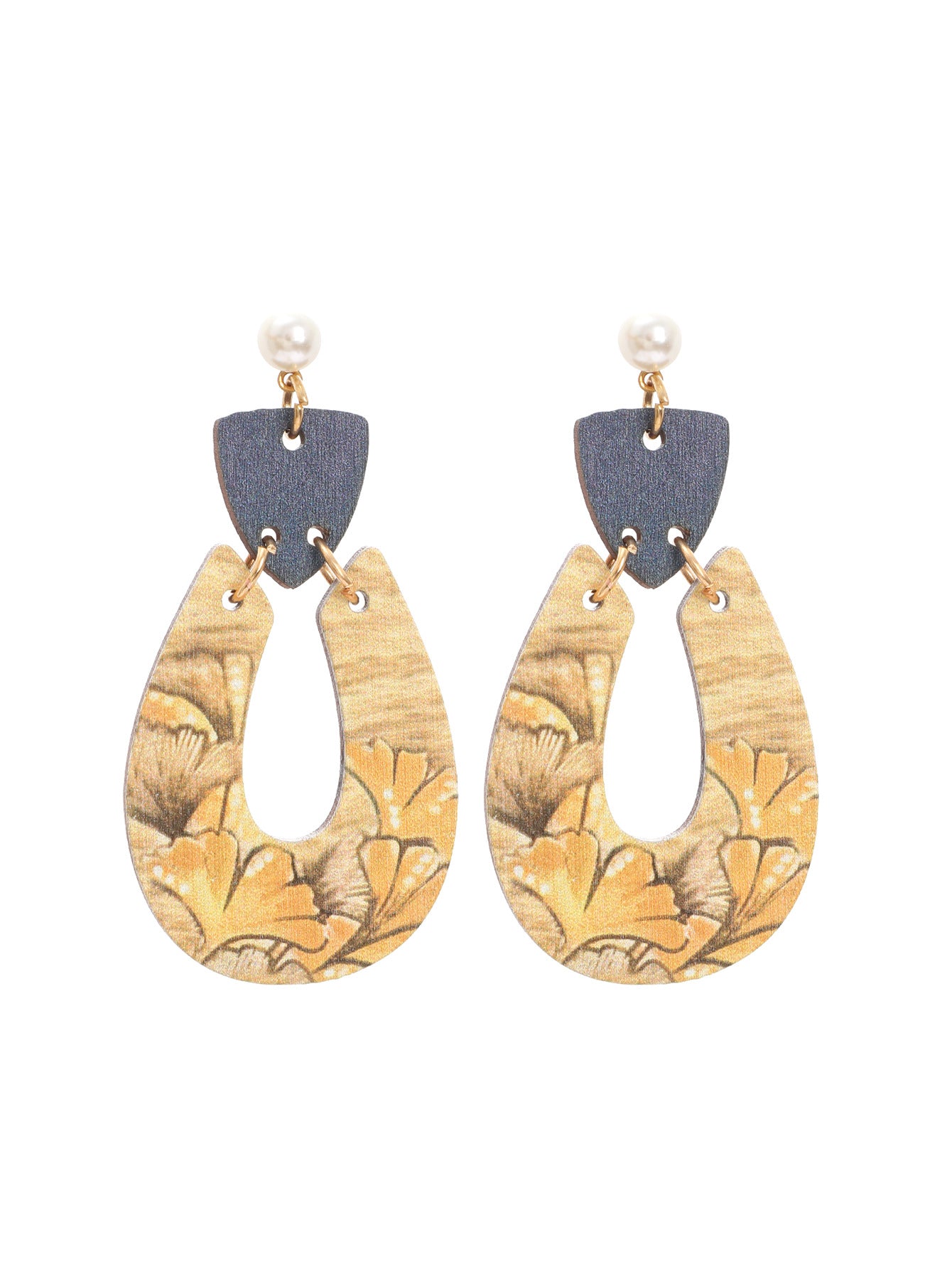 Wholesale  Bohemian Style Retro High-grade Exaggerated Wooden Earrings