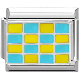 Wholesale Italian Charm Bracelet 9mm DIY Splicing Flag Nautical Flag Plaid Stainless Steel Composable Bracelet