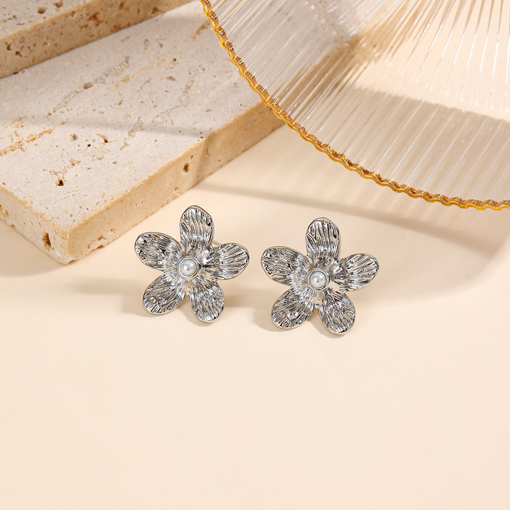 Wholesale  pearl flower earrings