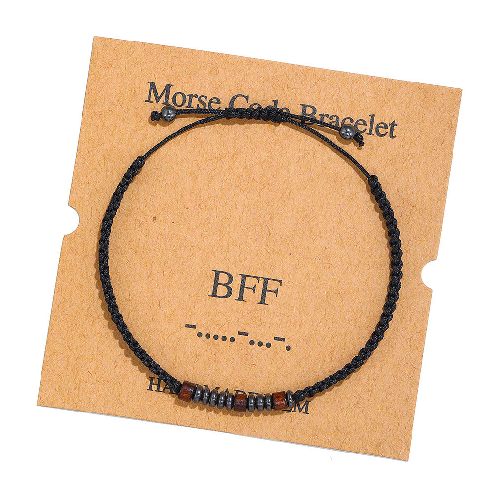 Wholesale Morse Code Letter Number Couple Bracelets