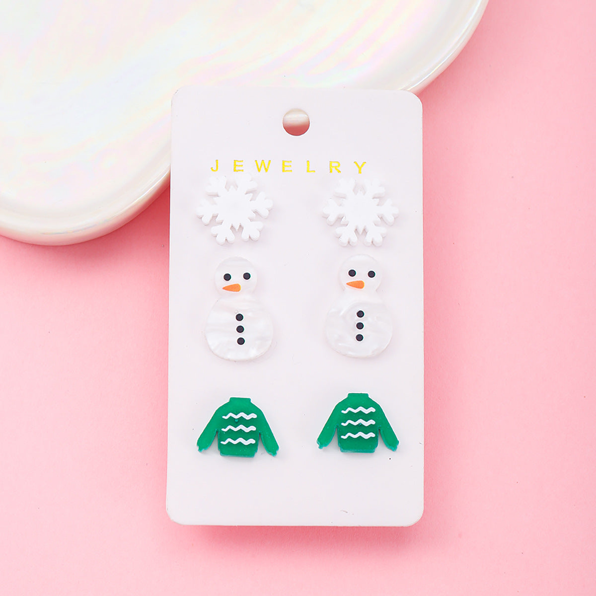 Wholesale  Acrylic Combination Christmas Earrings suit