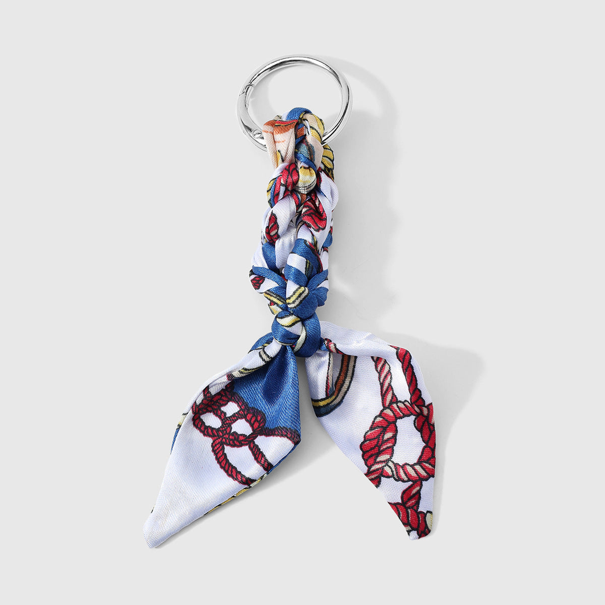 Wholesale 5pcs Polyester twisted silk f keychain