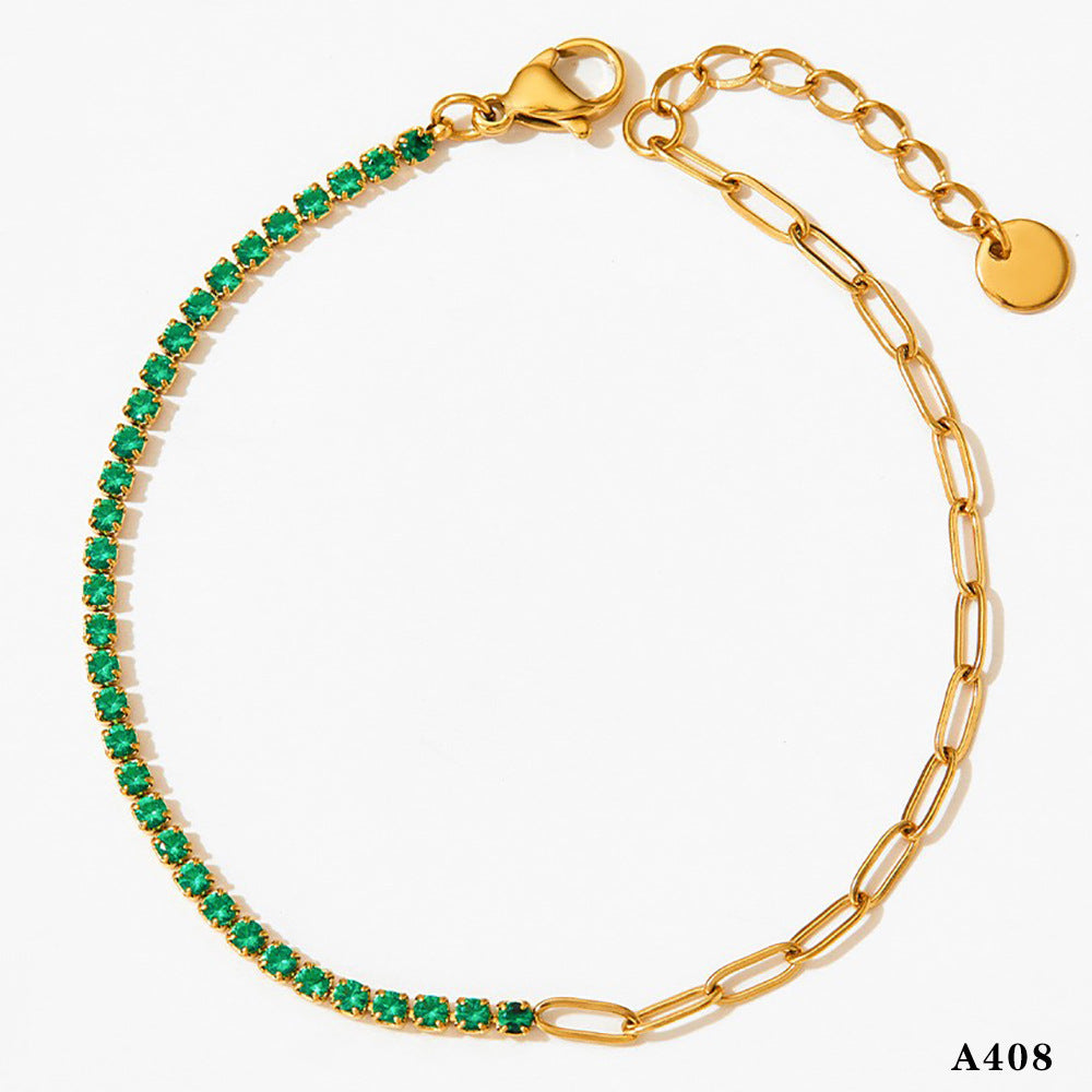 Wholesale  fashion minimalist design stainless steel ankle