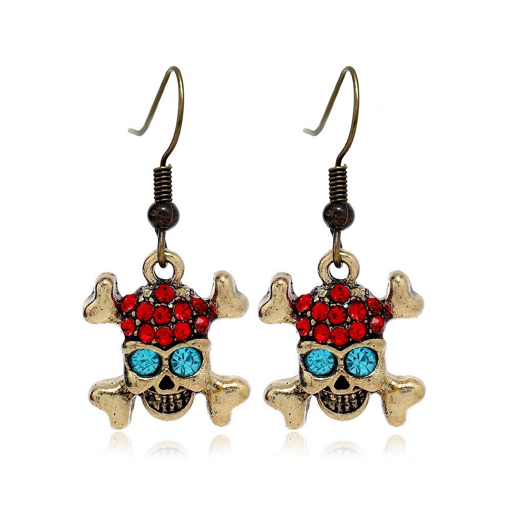 Wholesale Skull Tassel Drop Earrings  Trendy Fashion Accessory for Women