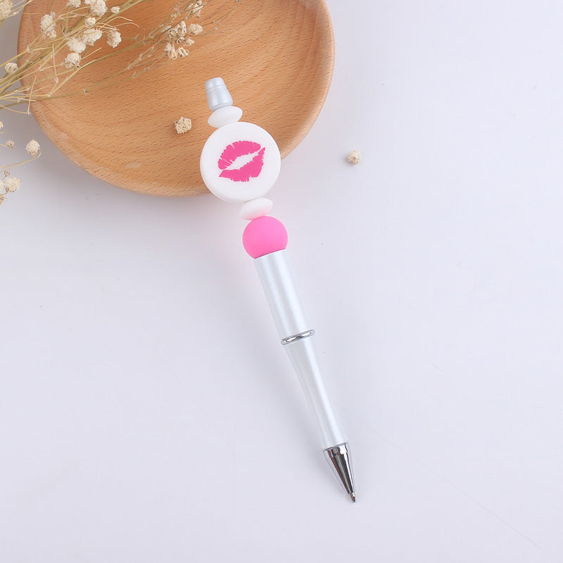 Wholesale  beaded pen creative cartoon love animal teether beaded pen