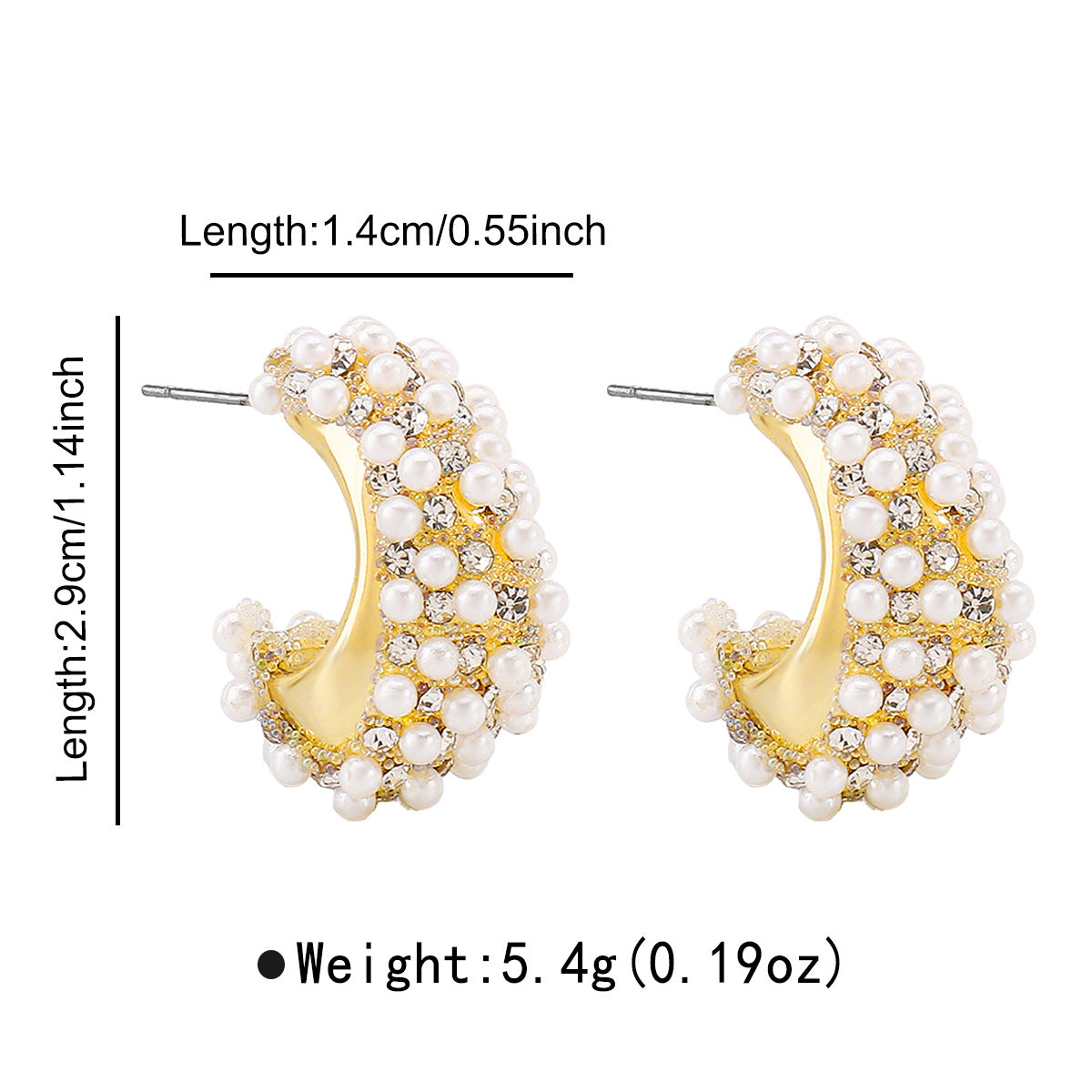 Wholesale geometric pearl earrings cold style simple versatile retro temperament earrings