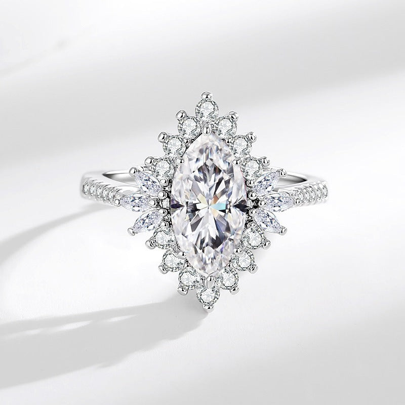 Wholesale Marquise Zircon Ring For Women Trendy Jewelry Accessory Gift And Boutique Resale