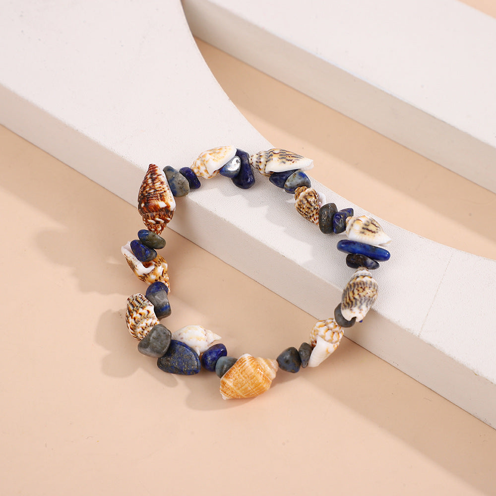 Wholesale Beach Themed Handmade Shell Bead Bracelet Starfish Pendant Jewelry Accessory